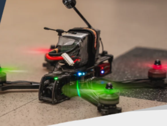 RAPTOR student-built drone in flight